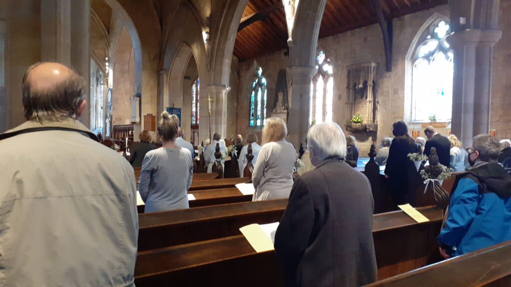 Nave and congregation at St Mary's